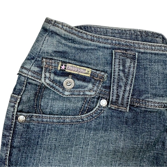 SOLD Y2k Bubblegum USA Sexy Micro Mini Denim Cargo Skirt - Picture 2 of 6
